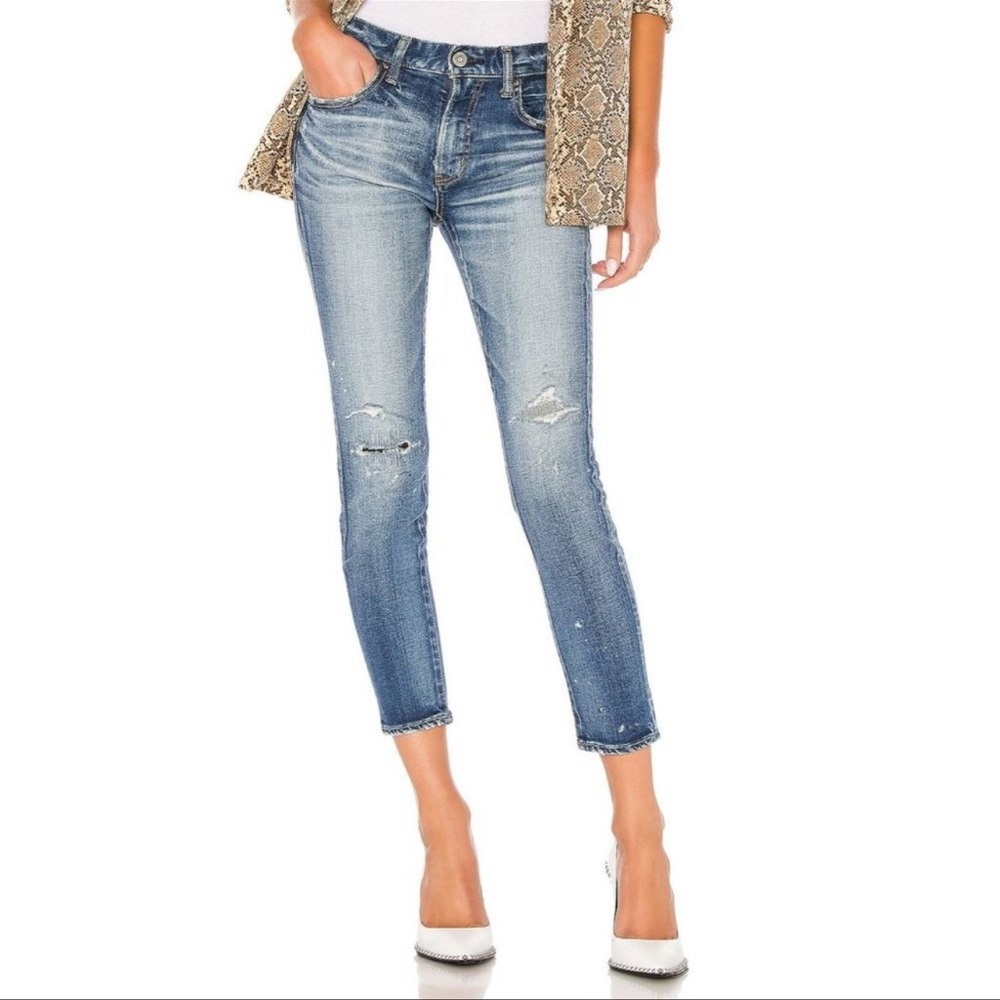 Moussy Vintage Lancaster Distressed Cropped Skinny Jeans